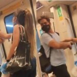Delhi metro couple fight