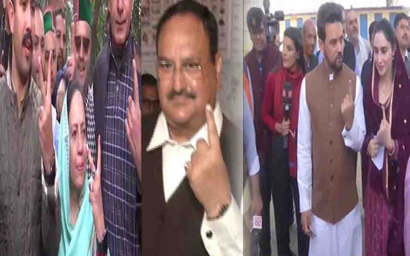 Himachal Pradesh Assembly Election: 1 बजे तक हुई 37 प्रतिशत वोटिंग, भाजपा अध्यक्ष समेत काँग्रेस प्रदेशाध्यक्ष ने भी डाला वोट