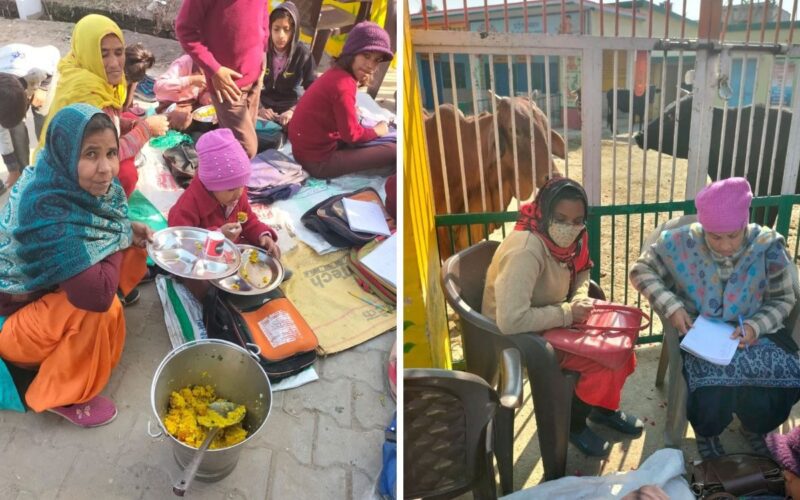 Meerut News: योगी जी! स्कूल में बंद हैं आवारा गोवंश, दरवाजे के बाहर पढ़ रहे हैं बच्चे