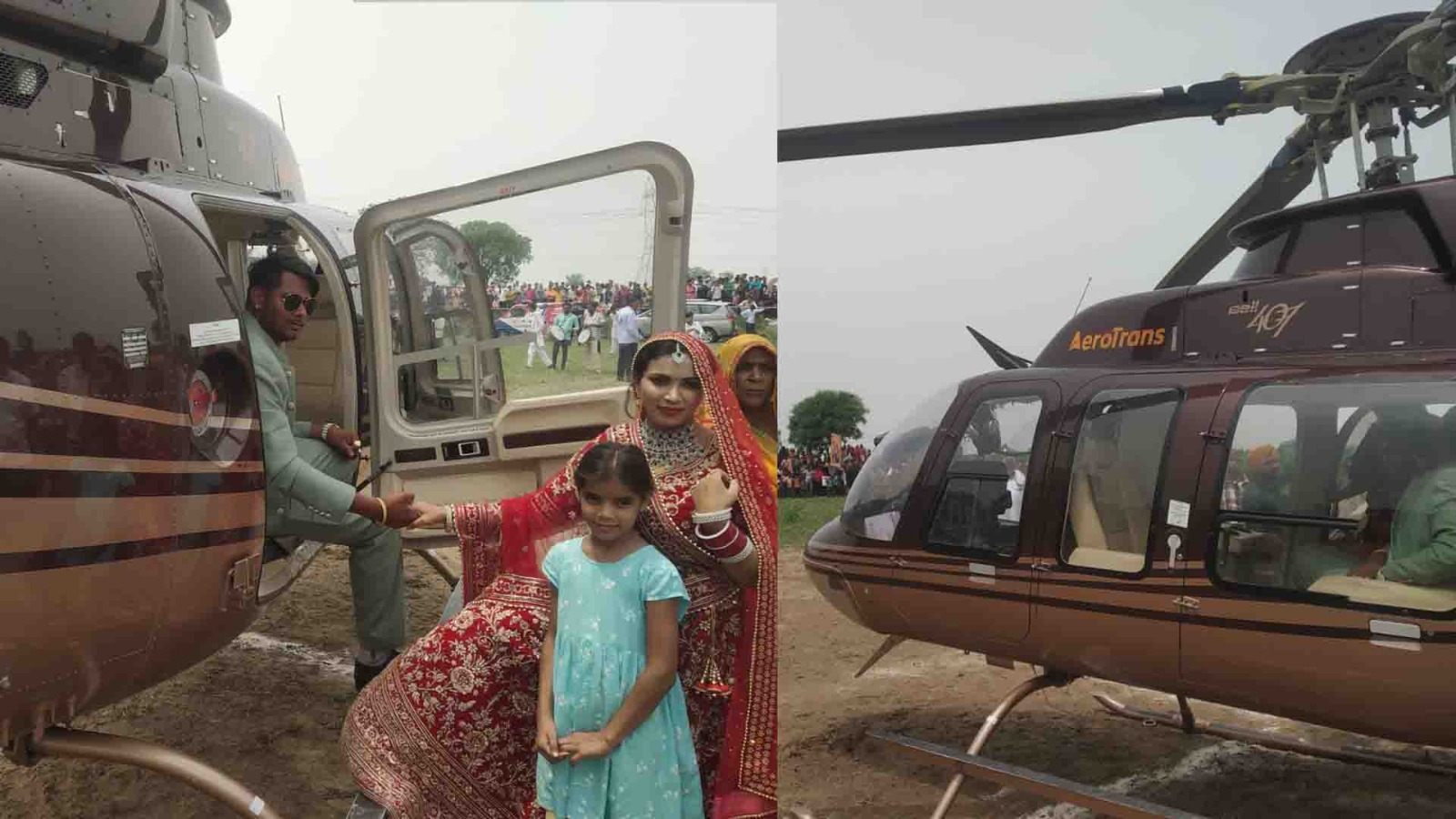 Aligarh: गांव वालों के ताने से परेशान दूल्हा हेलीकॉप्टर लेकर दुल्हन के घर पहुंचा, विदाई के बाद गांव के ऊपर हेलीकॉप्टर से लगाए तीन चक्कर