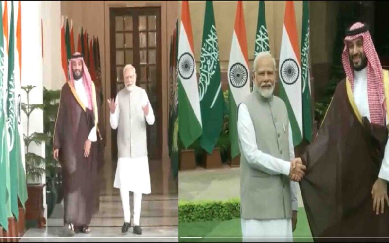 India Meets Saudi Arab: सउदी अरब के क्राउन प्रिंस मोहम्मद बिन सलमान का राष्ट्रपति भवन में औपचारिक स्वागत, कई डील पर बनी सहमति