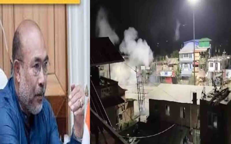मणिपुर: सीएम वीरेन सिंह के घर पर आगजनी की कोशिश, पुलिस ने भीड़ पर दागे आंशू गैस के गोले