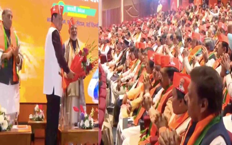 दिल्ली: भाजपा का दो दिवसीय राष्ट्रीय अधिवेशन पीएम मोदी ने की शुरूआत,अमित शाह, राजनाथ सिंह, जेपी नड्डा शामिल